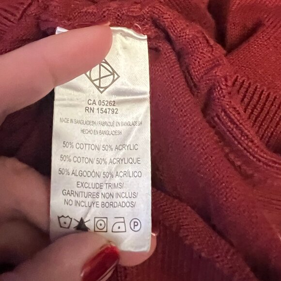 Point Zero Men's Red Textured Sweater - Picture 10 of 10